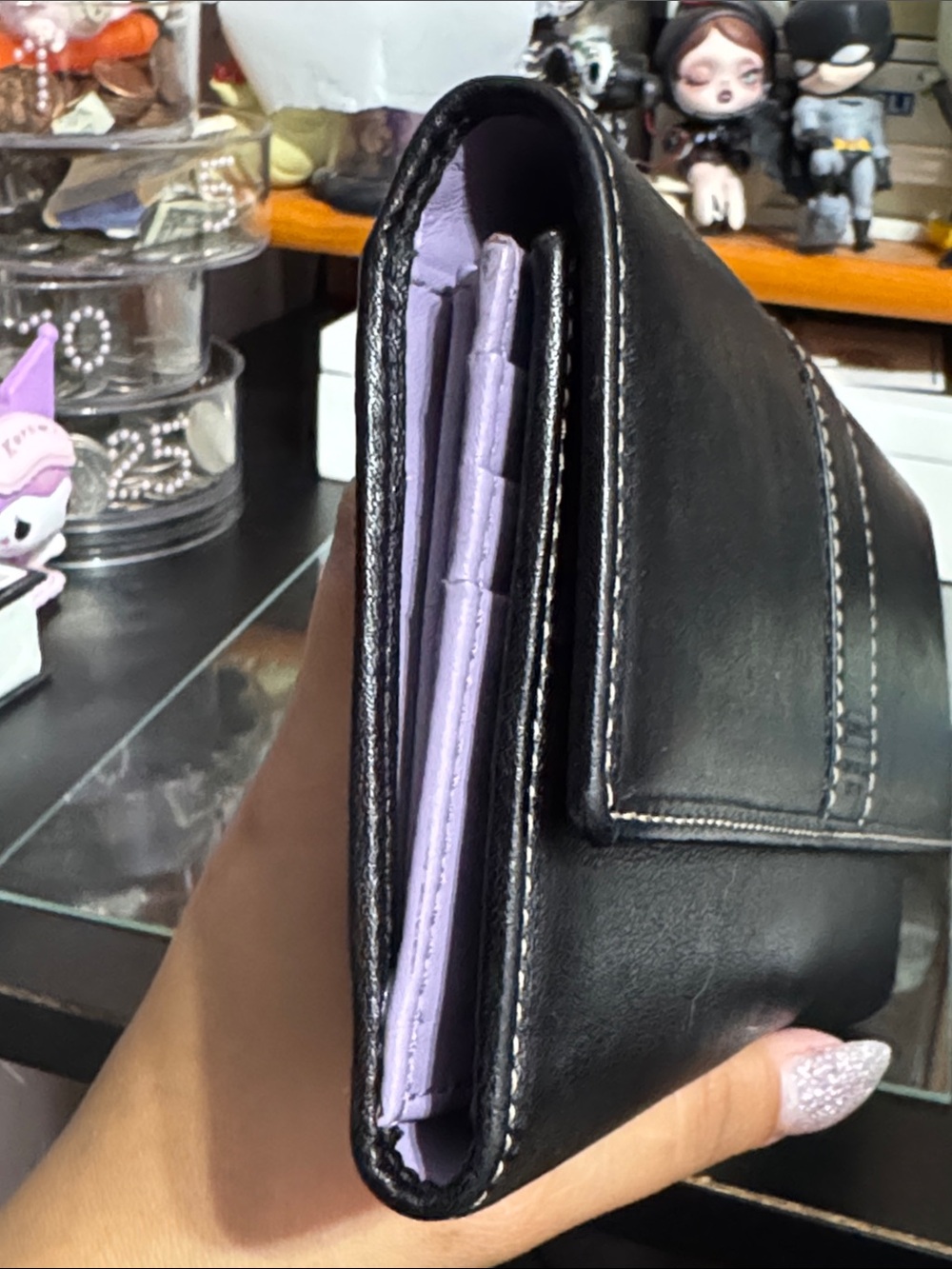 Coach Black Leather Continental Wallet - Picture 4 of 14